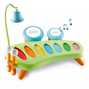 Smoby detský hudobný xylofón Cotoons s bubnami a zvončekom 211013 zelenýSmoby detský hudobný xylofón Cotoons s bubnami a zvončekom 211013 zelený