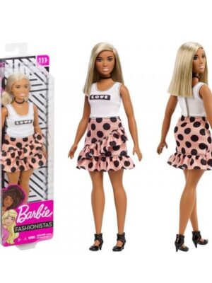 Bábika Barbie v bodkovanej sukničke