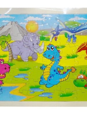 Drevené puzzle Dinosaury