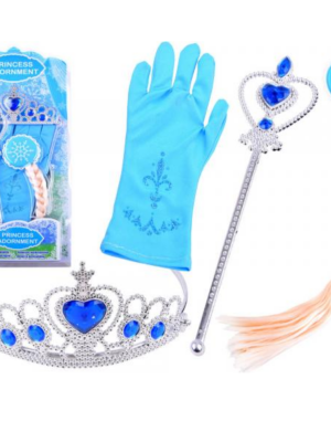 Kúzelná súprava malej princeznej s vrkočom - modrá