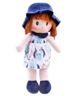 Látková bábika Maja v klobúčiku 45 cm
