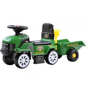 Odrážadlo traktor s prívesom zelený
