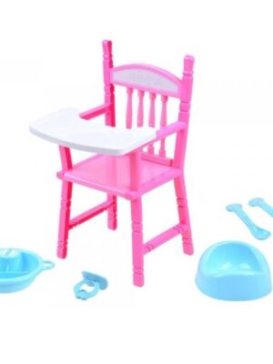 Stolička pre bábiky s doplnkami