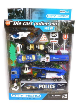 Súprava policajných vozidiel