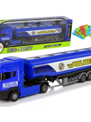 Modrý kamión cisterna Polícia