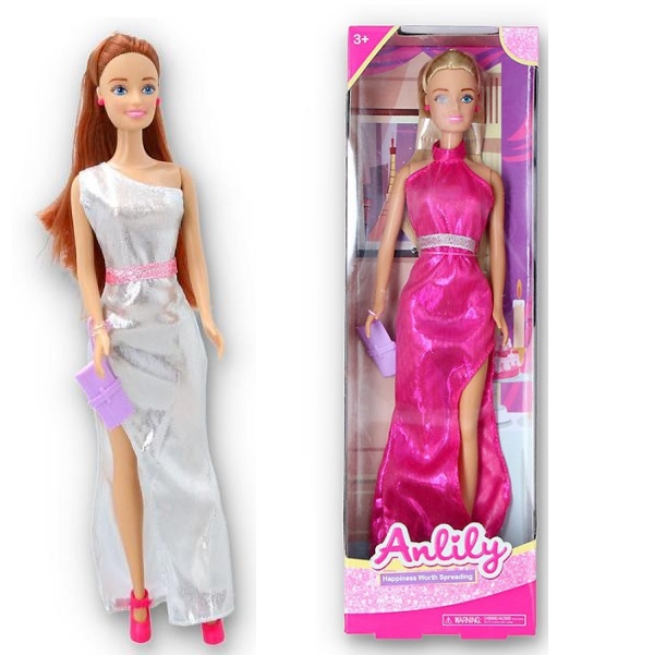 Bábika Anlily v ružových šatách