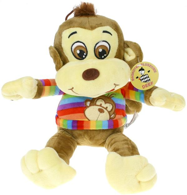 Plyšová opica v pruhovanom tričku 35 cm