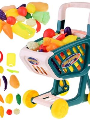 Detský nákupný vozík s ovocím a zeleninou