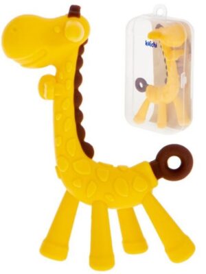 Silikónové hryzátko žltá žirafa na masírovanie ďasien