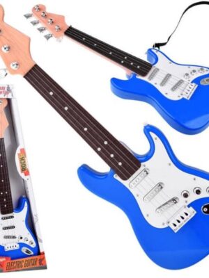 Malá elektrická rocková gitara modrá