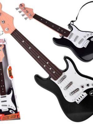 Malá elektrická rocková gitara čierna Malá elektrická rocková gitara čierna